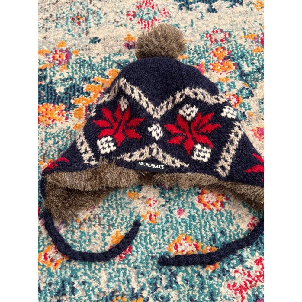 Vintage Y2K Abercrombie & Fitch Wool Snowflake Hat *READ